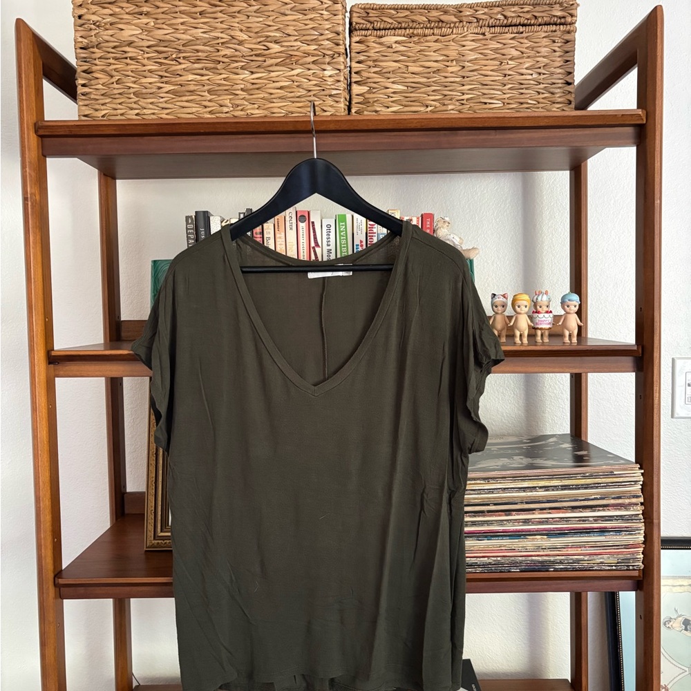Target Women's V-Neck Short Sleeve Tee - Olive